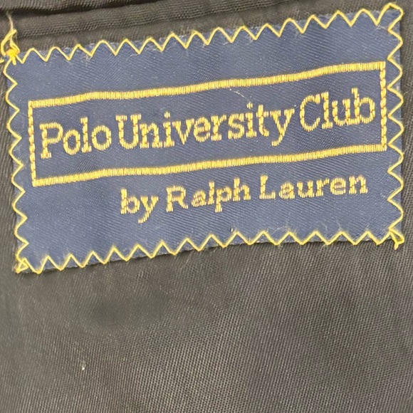 Polo University Club Ralph Lauren Mens Blazer Chest Sz 45 Dark Gray Made In USA - Picture 4 of 11